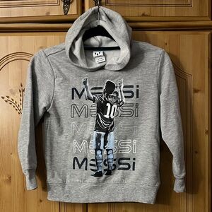 Gray Messi Graphic Hoodie